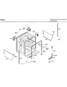 Frame parts for Bosch Dishwasher SHX33A02UC/38 from AppliancePartsPros.com