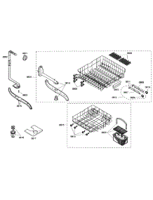 Baskets parts for Bosch Dishwasher SHE44C05UC/38 from AppliancePartsPros.com