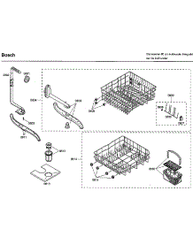 Rack parts for Bosch Dishwasher SHX33A02UC/38 from AppliancePartsPros.com