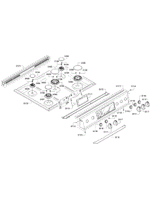 Control Panel  /  Burner Asy parts for Bosch Range HDI8054U/02 from AppliancePartsPros.com