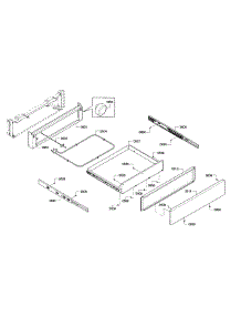 Drawer parts for Bosch Range HIIP054U/01 from AppliancePartsPros.com