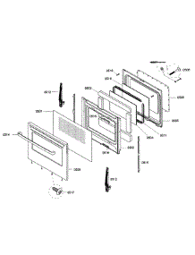 Door Assembly parts for Bosch Range HGS5053UC/04 from AppliancePartsPros.com