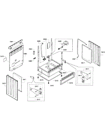 Cabinet Assembly parts for Bosch Range HGS7282UC/01 from AppliancePartsPros.com