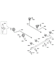 Manifold parts for Bosch Range HGS7282UC/05 from AppliancePartsPros.com