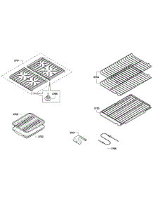 Grates  /  Shelfs parts for Bosch Range HGS7282UC/05 from AppliancePartsPros.com