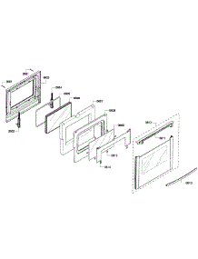 Door Assembly parts for Bosch Range HGS7282UC/03 from AppliancePartsPros.com