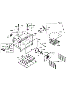 Upper Oven Assembly parts for Bosch Wall Oven HBL8650UC/05 from AppliancePartsPros.com
