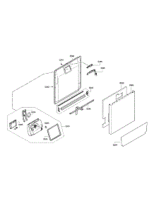 Door parts for Bosch Dishwasher SHE9PT55UC/76 from AppliancePartsPros.com