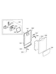 Door parts for Bosch Dishwasher SPE5ES55UC/30 from AppliancePartsPros.com