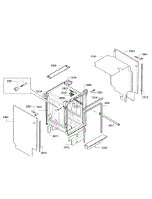Frame parts for Bosch Dishwasher SPE5ES55UC/30 from AppliancePartsPros.com