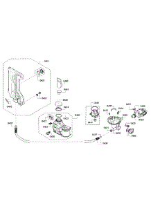Pump parts for Bosch Dishwasher SPE5ES55UC/30 from AppliancePartsPros.com