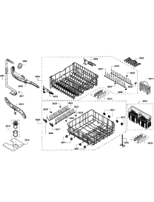 Baskets parts for Bosch Dishwasher SHE68R52UC/67 from AppliancePartsPros.com