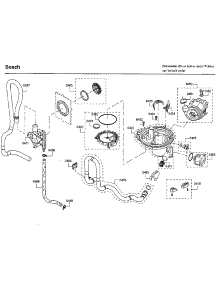 Pump parts for Bosch Dishwasher SHE3ARF5UC/22 from AppliancePartsPros.com