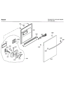 Door parts for Bosch Dishwasher SHX33A02UC/22 from AppliancePartsPros.com