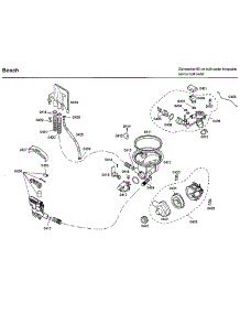 Pump parts for Bosch Dishwasher SHX33A02UC/22 from AppliancePartsPros.com