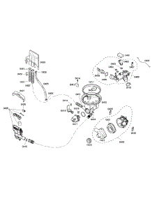 Pump parts for Bosch Dishwasher SHE44C02UC/38 from AppliancePartsPros.com