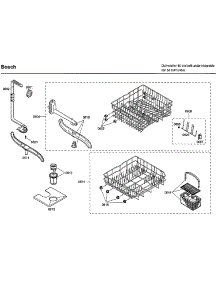 Rack parts for Bosch Dishwasher SHX33A02UC/22 from AppliancePartsPros.com