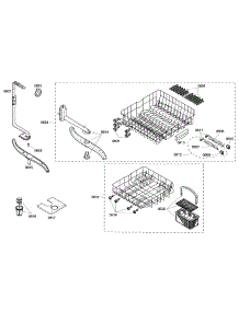 Baskets parts for Bosch Dishwasher SHE44C02UC/38 from AppliancePartsPros.com