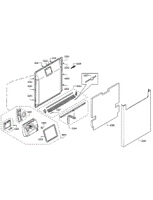 Door Asy parts for Bosch Dishwasher SHE53TF2UC/09 from AppliancePartsPros.com
