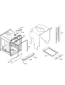 Frame parts for Bosch Dishwasher SHE53TF2UC/09 from AppliancePartsPros.com