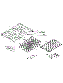 Grid Assembly parts for Bosch Range HDIP054U/01 from AppliancePartsPros.com