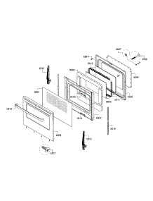 Door parts for Bosch Range HGS5053UC/13 from AppliancePartsPros.com