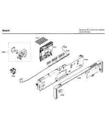 Control Panel parts for Bosch Dishwasher SHX46A05UC/33 from AppliancePartsPros.com