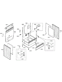 Cabinet Assembly parts for Bosch Range HGS7282UC/02 from AppliancePartsPros.com