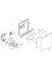 Door Assembly parts for Bosch Dishwasher SHE55M16UC/61 from AppliancePartsPros.com