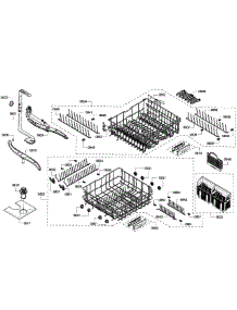 Baskets parts for Bosch Dishwasher SHE55M16UC/61 from AppliancePartsPros.com