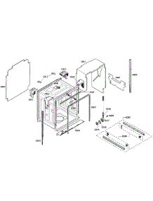 Cabinet parts for Bosch Dishwasher SHE55M12UC/57 from AppliancePartsPros.com