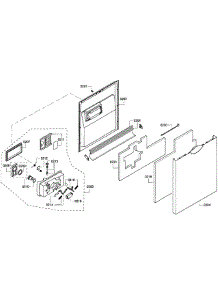 Door Assembly parts for Bosch Dishwasher SHE55M12UC/64 from AppliancePartsPros.com