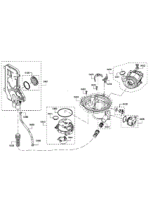 Pump Asy parts for Bosch Dishwasher SHE53TF2UC/09 from AppliancePartsPros.com