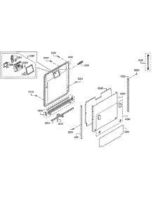 Door Asy parts for Bosch Dishwasher SGV68U53UC/C6 from AppliancePartsPros.com
