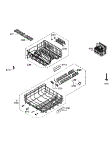 Basket parts for Bosch Dishwasher SGV68U53UC/C6 from AppliancePartsPros.com