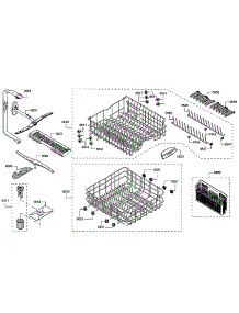 Basket parts for Bosch Dishwasher SHE53TF6UC/09 from AppliancePartsPros.com