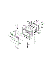 Door Assembly parts for Bosch Range HGS3053UC/07 from AppliancePartsPros.com