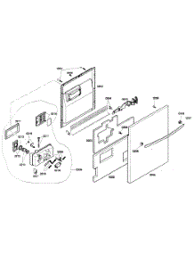 Door Assembly parts for Bosch Dishwasher SHX46A02UC/21 from AppliancePartsPros.com