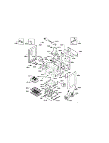 Cavity & Frame parts for Bosch Range HGS3053UC/12 from AppliancePartsPros.com