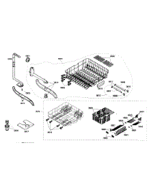 Basket Assembly parts for Bosch Dishwasher SHX46A02UC/21 from AppliancePartsPros.com