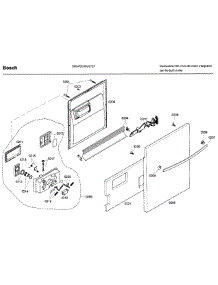 Door Asy parts for Bosch Dishwasher SHX43C05UC/33 from AppliancePartsPros.com