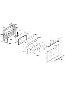 Door Assembly parts for Bosch Range HGS7282UC/07 from AppliancePartsPros.com