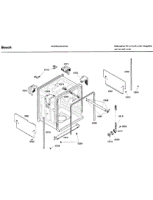 Frame & Cover parts for Bosch Dishwasher SHX43C05UC/33 from AppliancePartsPros.com