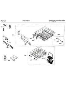 Rack Asy parts for Bosch Dishwasher SHX43C05UC/33 from AppliancePartsPros.com