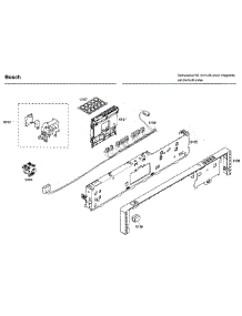 Control Panel parts for Bosch Dishwasher SHX43C02UC/43 from AppliancePartsPros.com