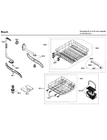 Rack parts for Bosch Dishwasher SHX43C02UC/43 from AppliancePartsPros.com