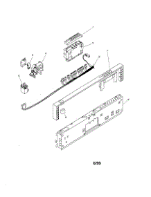 Fascia Panel parts for Bosch Dishwasher SHV4303 from AppliancePartsPros.com
