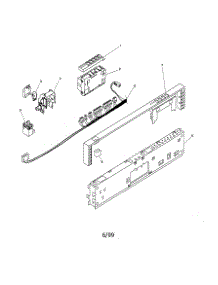 Fascia Panel parts for Bosch Dishwasher SHV4803 from AppliancePartsPros.com