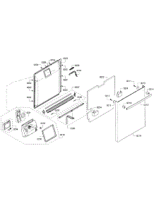 Door parts for Bosch Dishwasher SHX65T55UC/07 from AppliancePartsPros.com