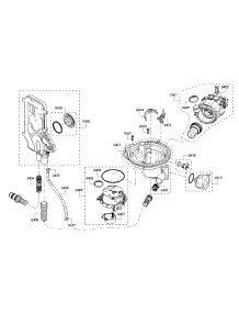 Pump parts for Bosch Dishwasher SHX65T55UC/07 from AppliancePartsPros.com